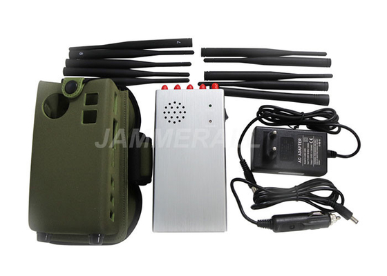 10 एंटेना पोर्टेबल सेल फोन जैमर, LOJACK जीपीएस वाईफाई सिग्नल डिस्प्रेटर